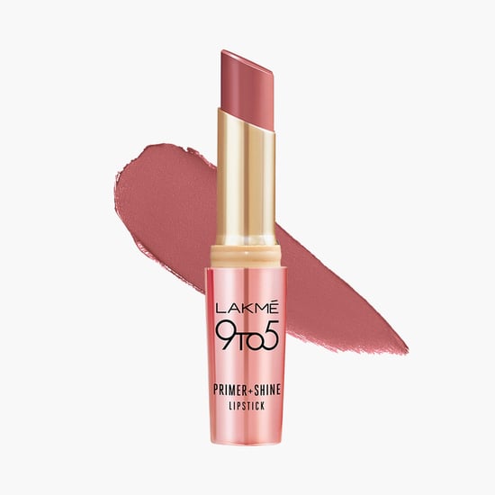 LAKME 9 to 5 Primer + Shine Lipstick - SM1 Blush Mauve - 3.6g