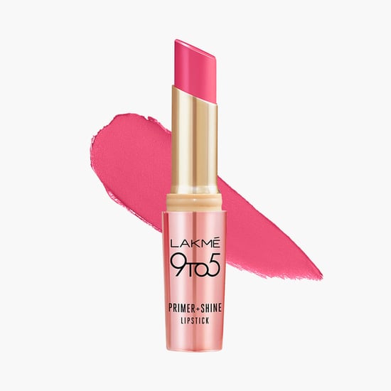 LAKME 9 to 5 Primer + Shine Lipstick - SP1 Pink Rose - 3.6g