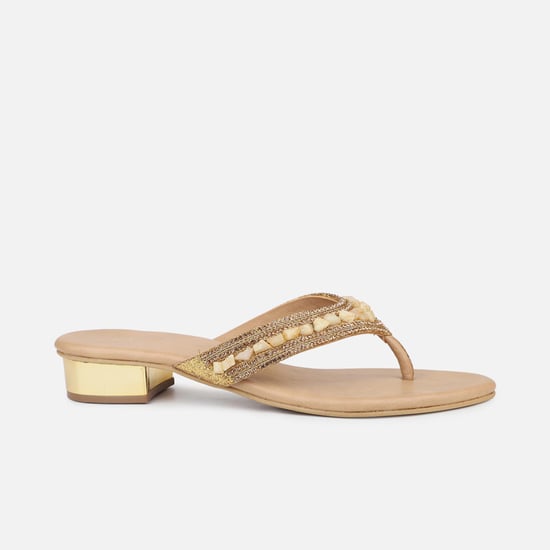 Women Embellished Flat Sandals Blue