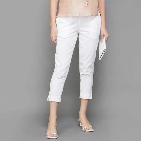 MELANGE Women Solid Straight Pants
