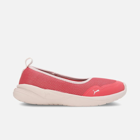 PUMA Vega Ballet Girls Walking Slip On Shoes Red