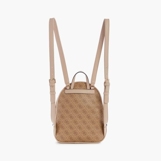 GUESS Manhattan Women Monogram Printed Backpack | Brown display picture 3