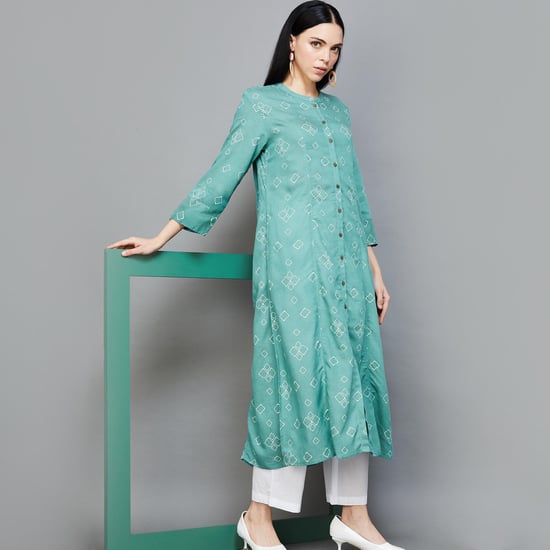 MELANGE Women Geometric Print A-line Kurta
