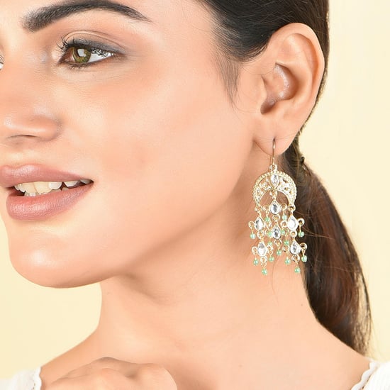 TONIQ Embellished Chandelier Earrings | Gold