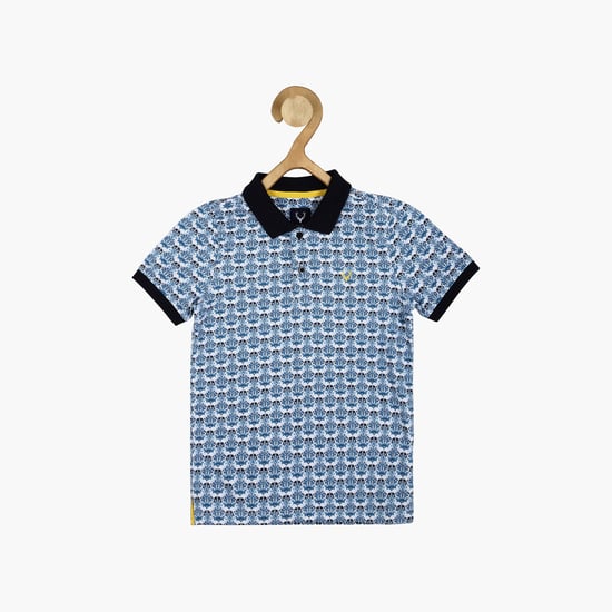 ALLEN SOLLY Boys Printed Polo T-shirt