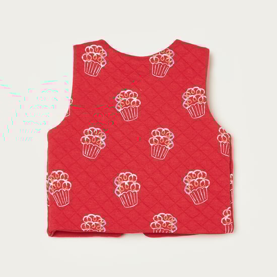 FS MINI KLUB Girls Printed Gilet