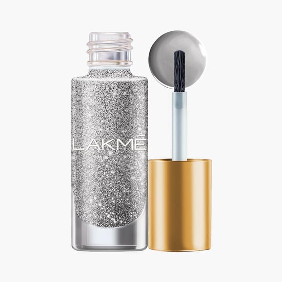 LAKME Glitterati Nail Colour - Silver Dust - 6ml