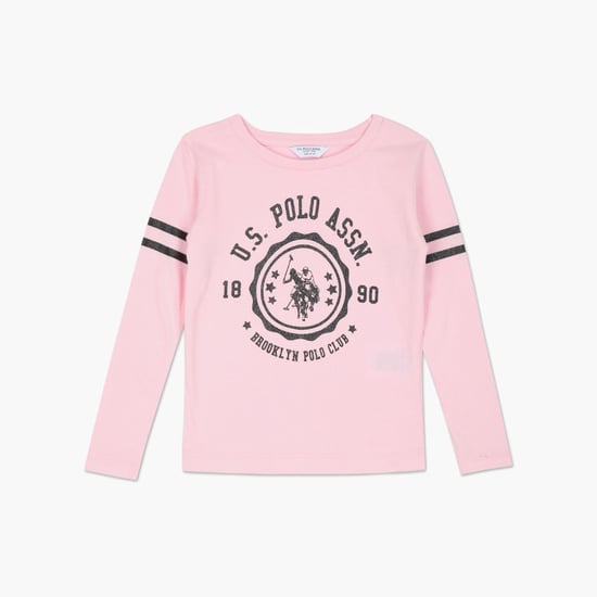 U.S. POLO ASSN. KIDS Girls Printed T-shirt