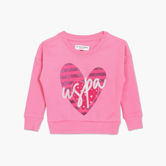 U.S. POLO ASSN. KIDS Girls Printed Sweatshirt