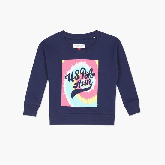 U.S. POLO ASSN. KIDS Girls Printed Sweatshirt