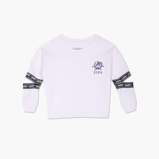 U.S. POLO ASSN. KIDS Girls Solid Sweatshirt