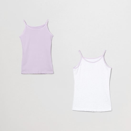 MAX Solid Knitted Camisole- Pack of 2