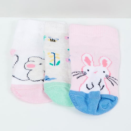 MAX Patterned Knit Socks - Set of 3- 0-6 M