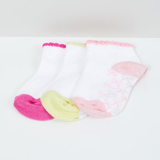 MAX Patterned Knit Socks - Pack of 3- 1-2 Y