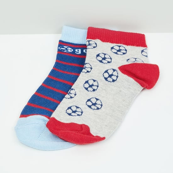 MAX Patterned Ankle-Length Socks - Set of 2- 2-4 Y