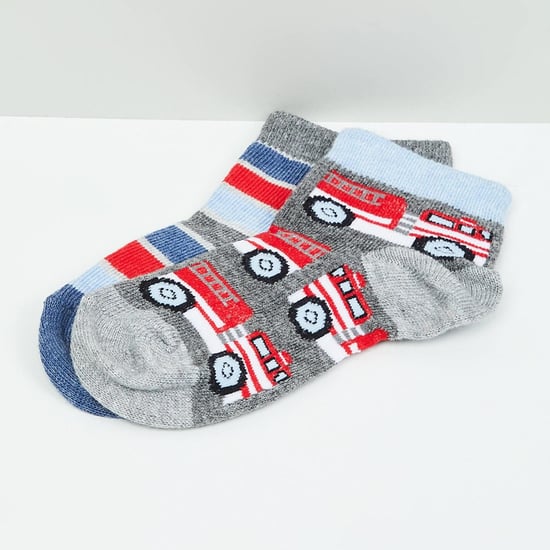 MAX Patterned Ankle-Length Socks - Set of 2- 2-4 Y