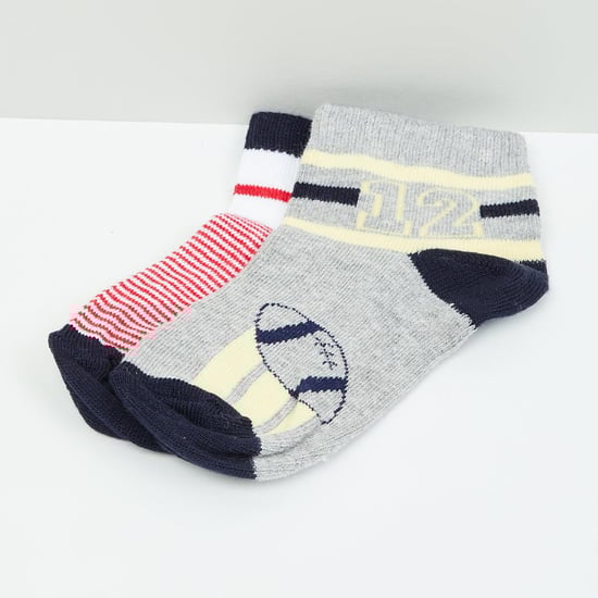 MAX Patterned Ankle-Length Socks - Set of 2- 2-4 Y