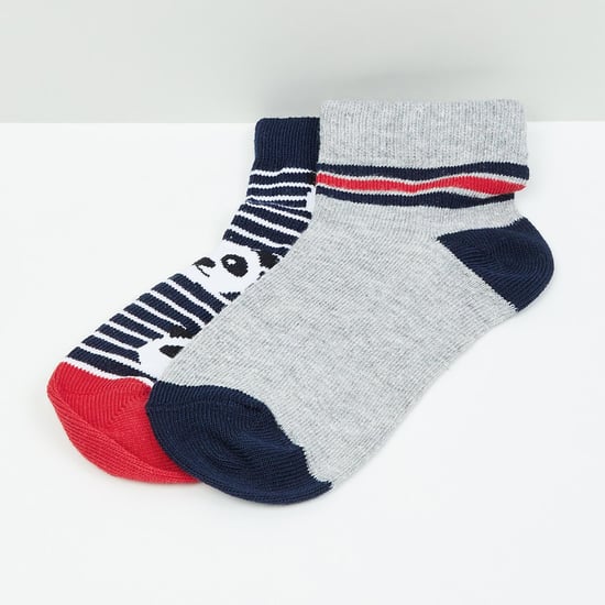 MAX Patterned Ankle-Length Socks - Set of 2- 5-7 Y