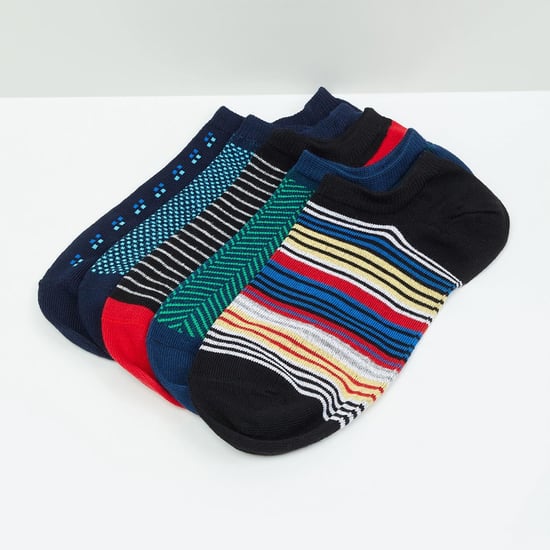 MAX Patterned Ankle-Length Socks - Set of 5