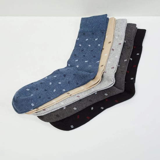 MAX Patterned Ankle-Length Socks - Set of 5