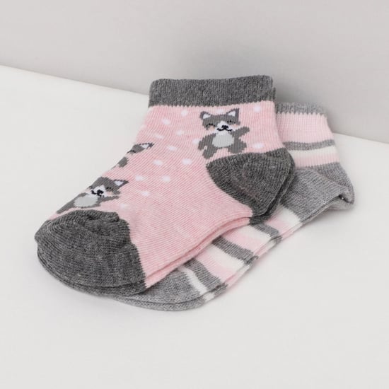 MAX Patterned Ankle-Length Socks - Set of 2