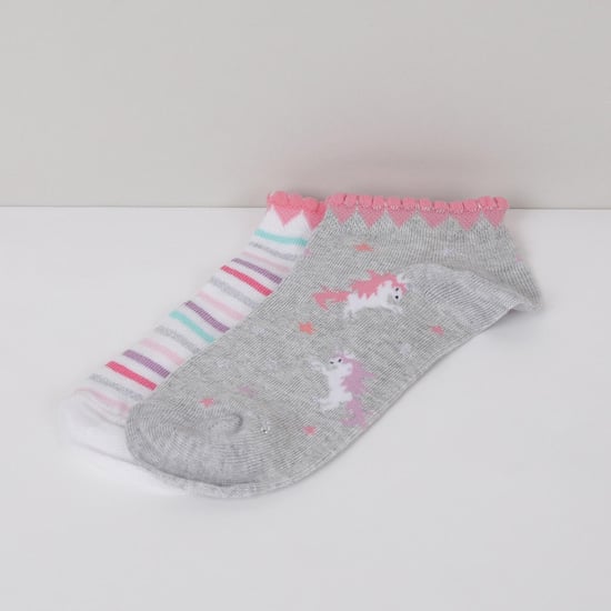 MAX Patterned Ankle-Length Socks - Set of 2