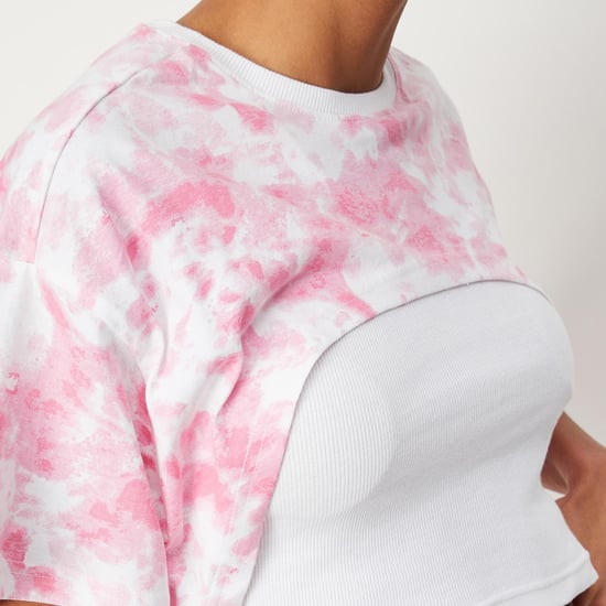 theredthread S bicolor layered tops ④ THEREDTHREAD / ザレッドスレッド】S bicolor layered tops