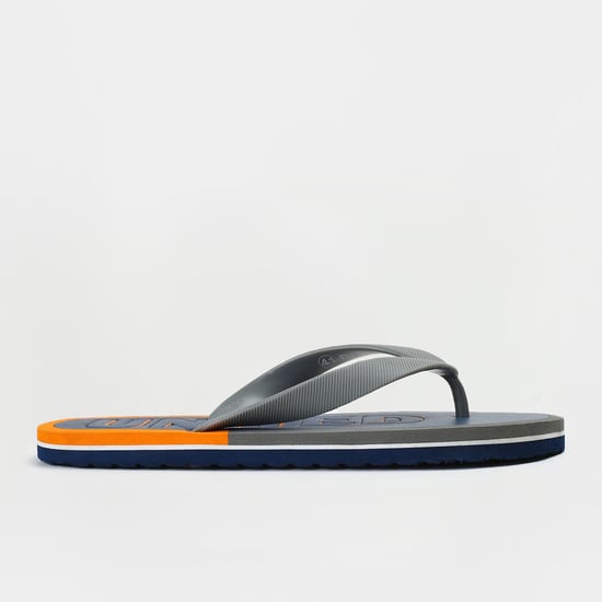 Men Colorblocked V-Strap Slippers