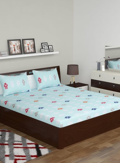 Adventures of U-tron Double Bedsheet Set-3pc