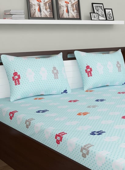 Adventures of U-tron Double Bedsheet Set-3pc