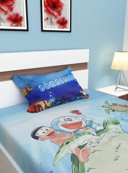 Doraemon Single Bedsheet Set- 2 Pcs.