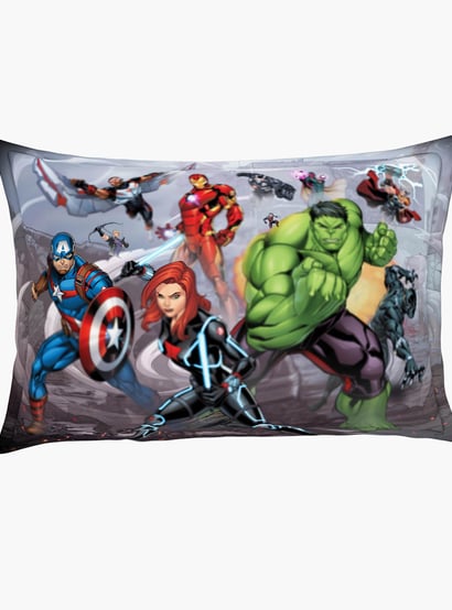 SPACES Marvel Avengers-Multicolour Printed Single Bedsheet Set-2Pcs