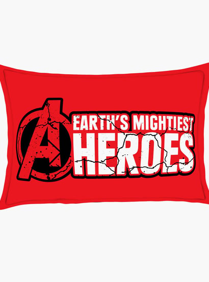 SPACES Marvel Avengers-Multicolour Printed Single Bedsheet Set-2Pcs