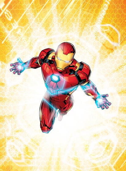 SPACES Marvel Ironman-Multicolour Printed Single Bedsheet Set - 2Pcs