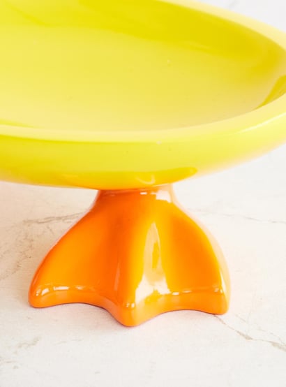 Corsica Slate Duck Yellow And Orange Solid Polyresin Soap Dish