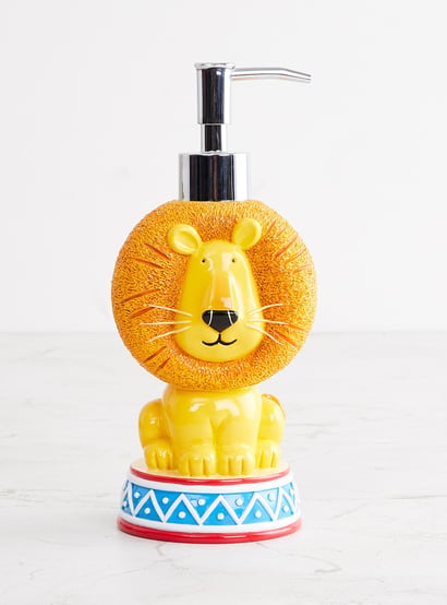 Slate Polyresin Lion Soap Dispenser
