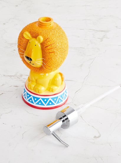 Slate Polyresin Lion Soap Dispenser