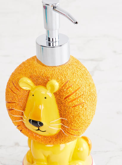 Slate Polyresin Lion Soap Dispenser
