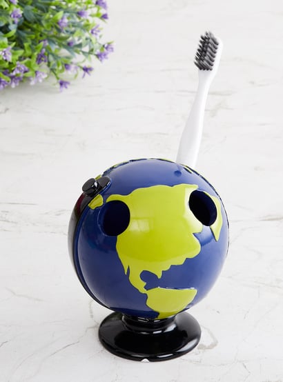 Slate Polyresin Tooth Brush Holder