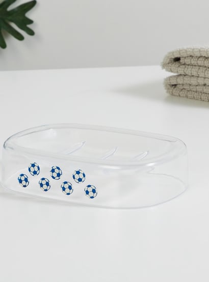 Slate Transparent Printed Soap Dish
