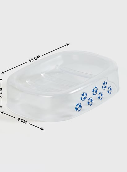 Slate Transparent Printed Soap Dish