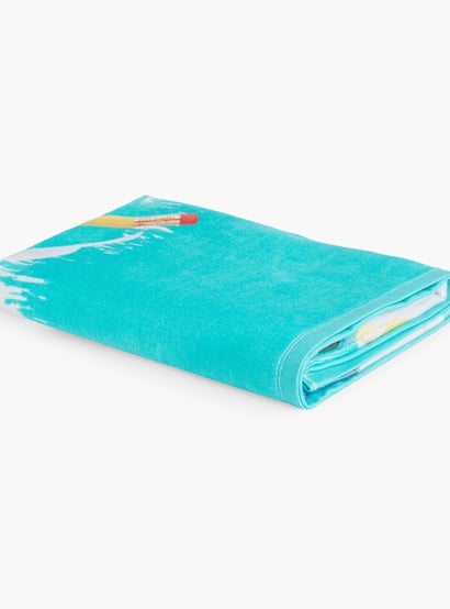 SPACES Kids Cotton Bath Towel, Green - 67x130cm