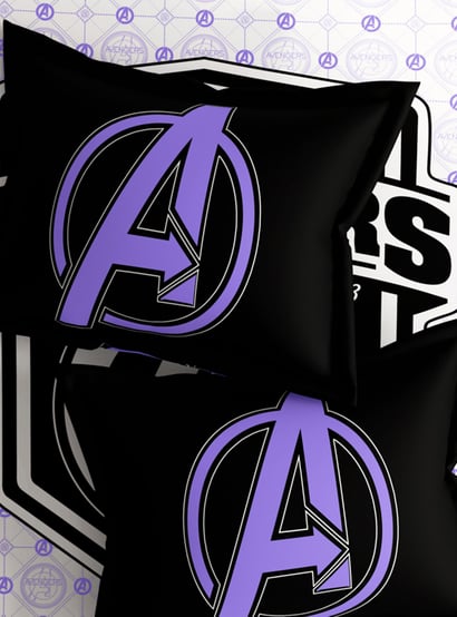 PORTICO License Multicolour Avengers Printed Cotton Super King Bedsheet Set - 274x274cm - 3Pcs