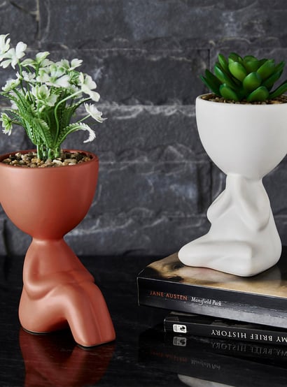 Soil Mates Set of 2 Ceramic Planters