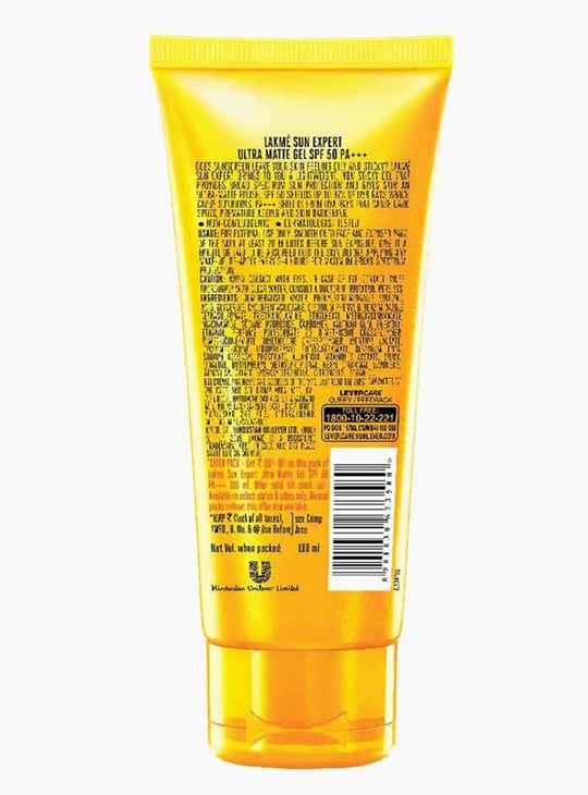 LAKME Sun Expert Ultra Matte SPF 50 PA Gel - 100 gm