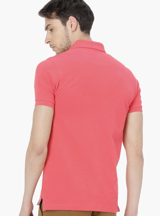 US POLO ASSN Men Regular Fit Solid Polo Neck T-shirt