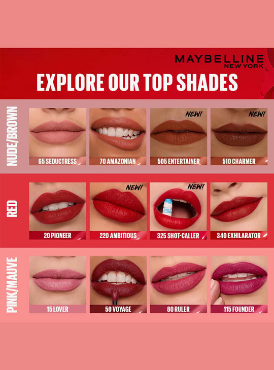 MAYBELLINE NEW YORK Superstay Matte Ink Liquid Lipstick - Red