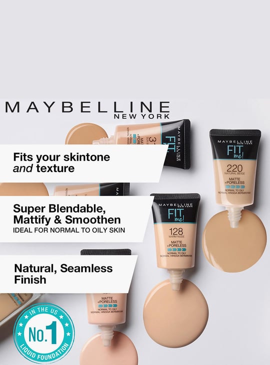 MAYBELLINE NEW YORK Fit Me Matte Poreless Liquid Foundation Tube
