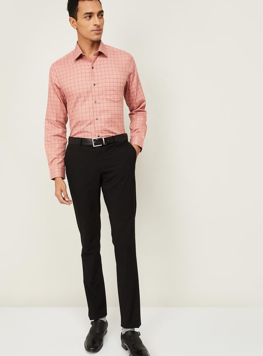 BLACKBERRYS Men Solid Super Slim Fit Formal Trousers