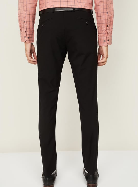 BLACKBERRYS Men Solid Super Slim Fit Formal Trousers